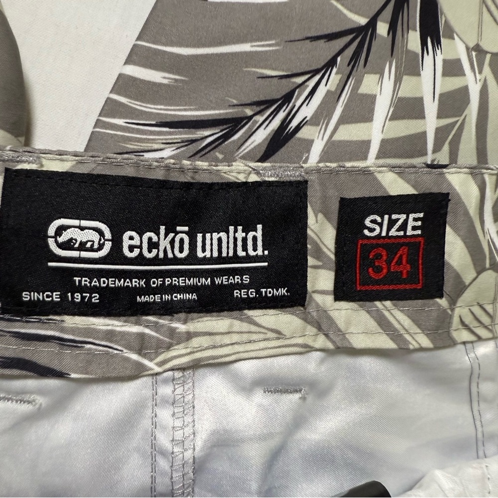 Ecko Unltd Gray Tropical Cargo Shorts Mens Sz34 NWOT - Picture 6 of 12